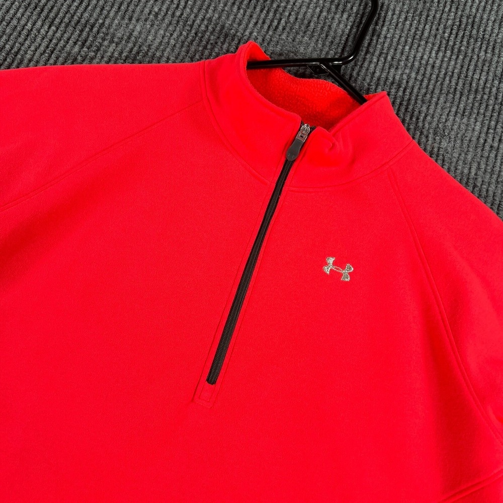Under Armour Pullover Sweatshirt Youth Girls XL Extra Large Pink 1/4 Zip Fleece